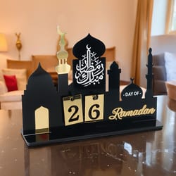 eid al-fitr countdown calendar, acrylic ramadan countdown decoration with replaceable numbers