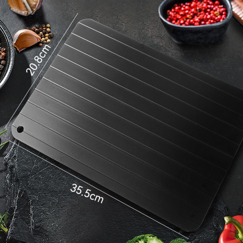 Large Size Thawing Plate for Frozen Meat, Fast Defrosting Tray with Groove Design for Safer Kitchen Use