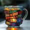 Large Capacity Coloring Book Glass Mug Coffee Cup Gift For Office And Home Thickened Handle 4