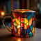 Large Capacity Coloring Book Glass Mug Coffee Cup Gift For Office And Home Thickened Handle 6