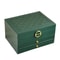 Textured Leather Jewelry Box, Three-Tier Storage for Bracelets, Rings, Earrings, with Metal Clasp, Gift Box Organizer