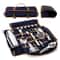 Travel bar tool kit with cocktail set, travel bartender kit, portable bar roll with shoulder strap and accessories