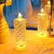 LED Crystal Candle Light Table Lamp, Rose Projection Atmosphere Light for Weddings & Parties