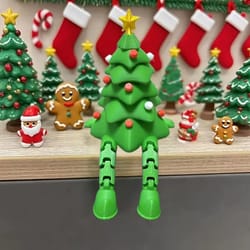 christmas tree ornament with movable joint, printed christmas ball, festive christmas decorations, tabletop display