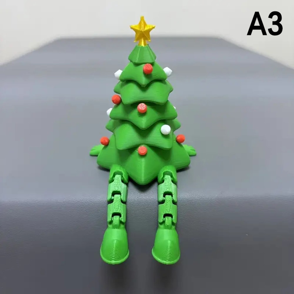 Christmas Tree Ornament with Movable Joint, Printed Christmas Ball, Festive Christmas Decorations, Tabletop Display