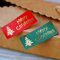 Vintage Kraft Paper Christmas Tree Sealing Stickers, Hot Stamping Gift Stickers, Decorative Baking Packaging Stickers