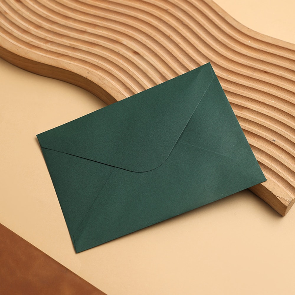 Vintage Dark Green Envelopes for Greeting Cards, Weddings, Birthday Parties & Business Invitations