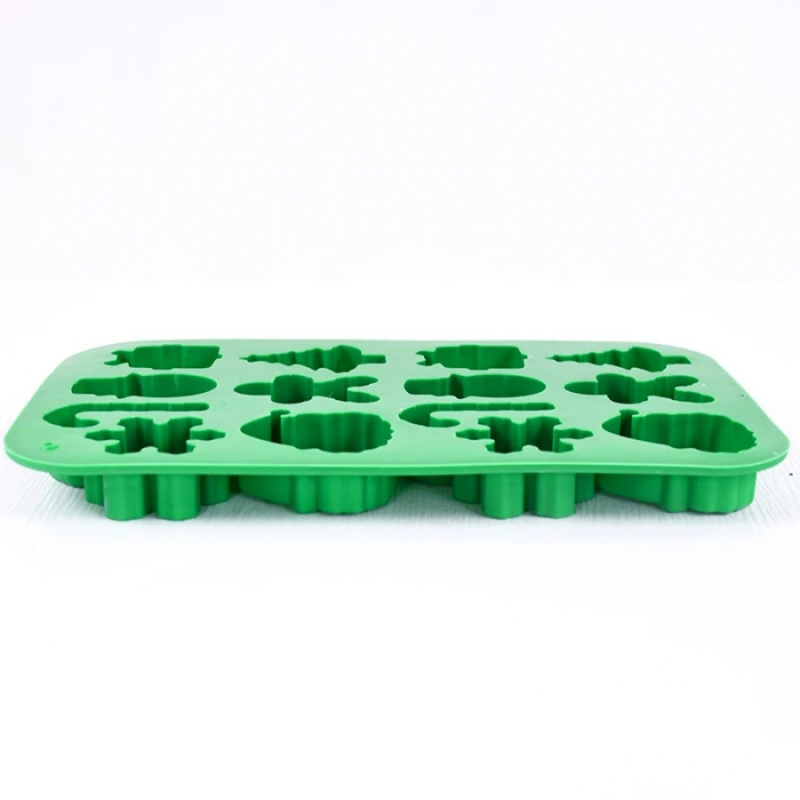 Gingerbread Man Santa Claus Cane Cookie Mold, Christmas Tree Baking Ice Tray