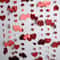 Glitter Paper Banner Wedding Red Heart Garland, Love Streamer for Birthday Parties, Home Hanging Decoration