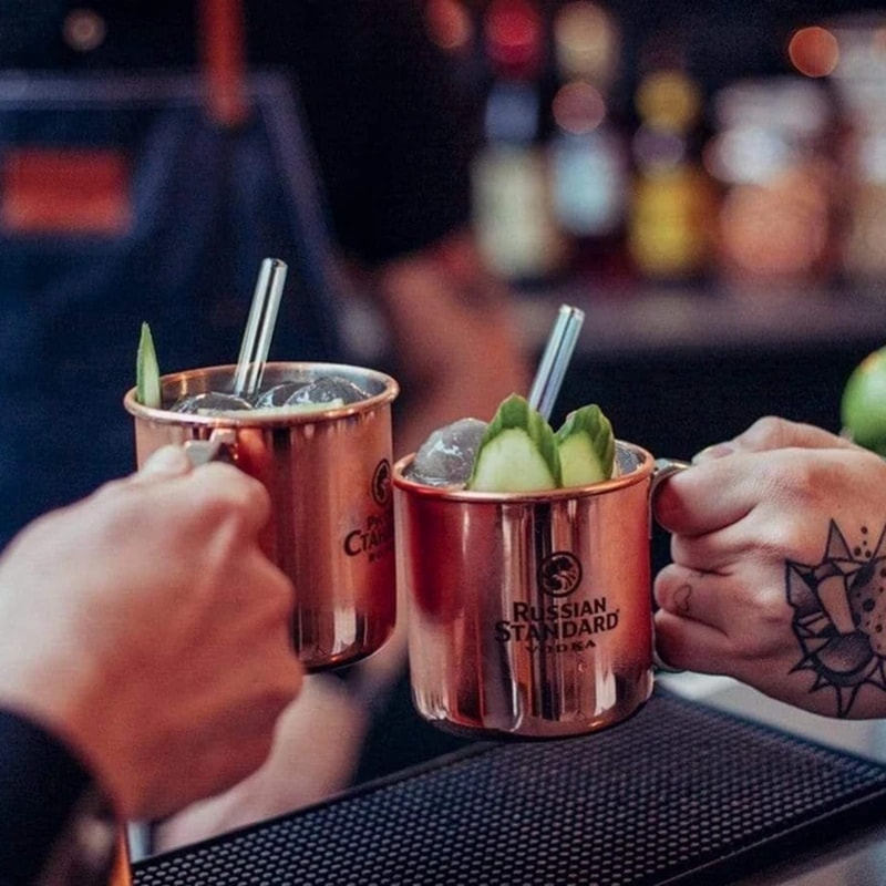 Reusable Short Glass Straws with Cleaning Brushes, Eco-Friendly Dessert & Cocktail Straws for Smoothies, Milkshakes,