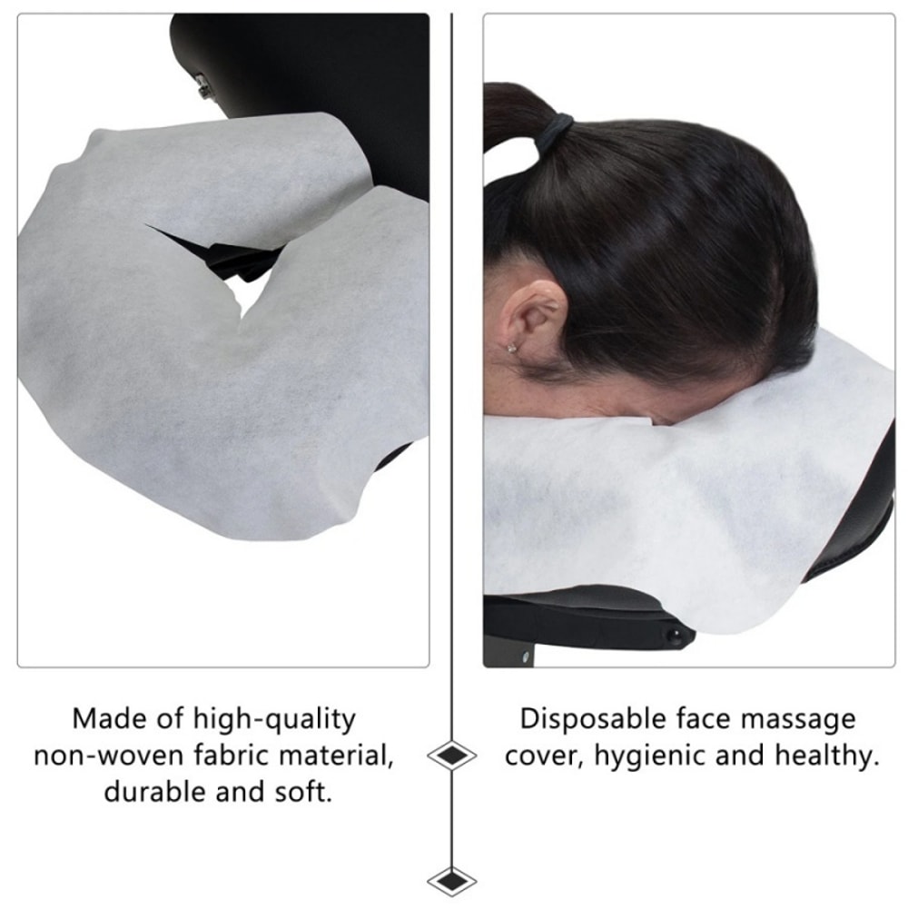 Lightweight Disposable Pillow Cover U Shaped Face Cushion, Breathable Face Towel for Massage Bed Hole
