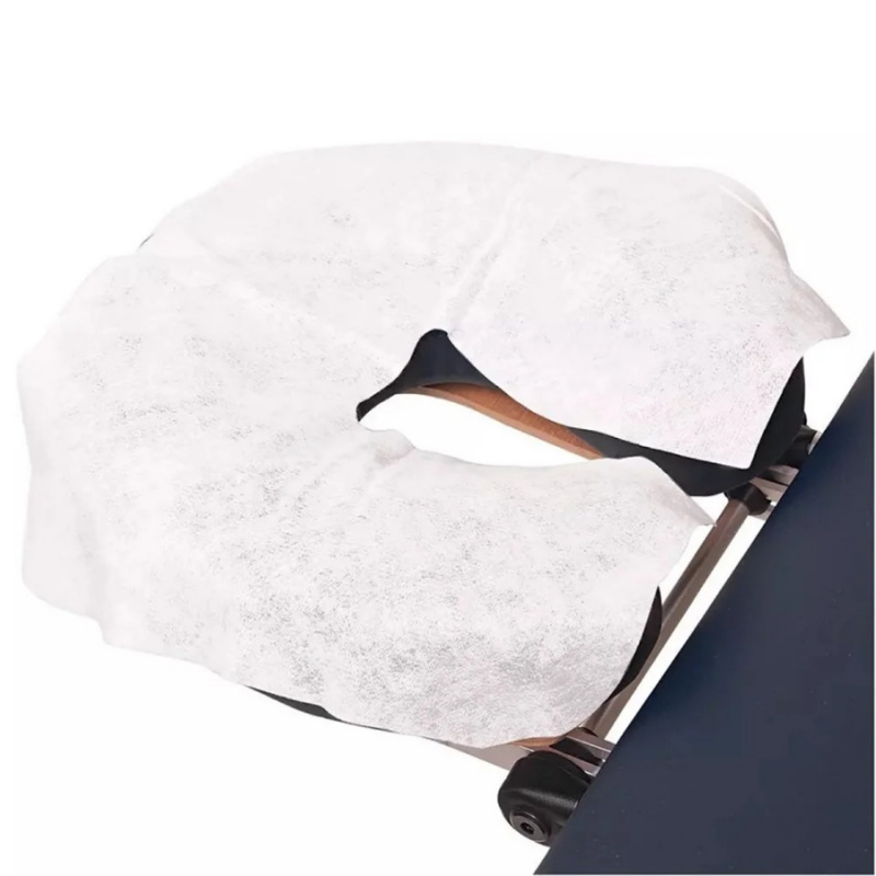 Lightweight Disposable Pillow Cover U Shaped Face Cushion, Breathable Face Towel for Massage Bed Hole