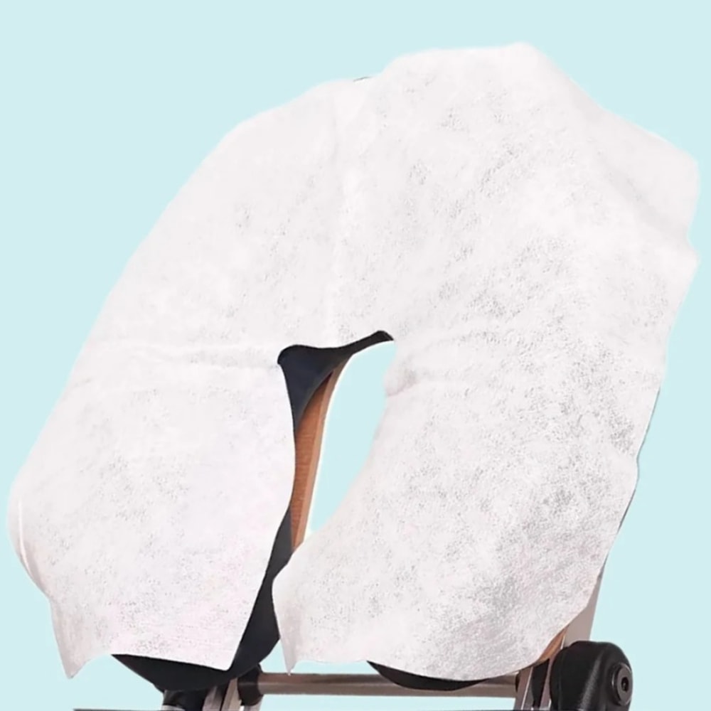 Lightweight Disposable Pillow Cover U Shaped Face Cushion, Breathable Face Towel for Massage Bed Hole