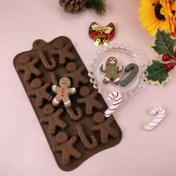 gingerbread man cane chocolate molds, cookie molds, home baking, ice tray molds