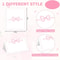 Writable Wedding Guest Name Seat Cards, Pink Bow Seat Card, Birthday Tea Party Table Decor Greeting Card