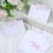 Writable Wedding Guest Name Seat Cards, Pink Bow Seat Card, Birthday Tea Party Table Decor Greeting Card