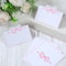 Writable Wedding Guest Name Seat Cards, Pink Bow Seat Card, Birthday Tea Party Table Decor Greeting Card