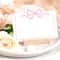 Writable Wedding Guest Name Seat Cards, Pink Bow Seat Card, Birthday Tea Party Table Decor Greeting Card