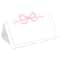 Writable Wedding Guest Name Seat Cards, Pink Bow Seat Card, Birthday Tea Party Table Decor Greeting Card