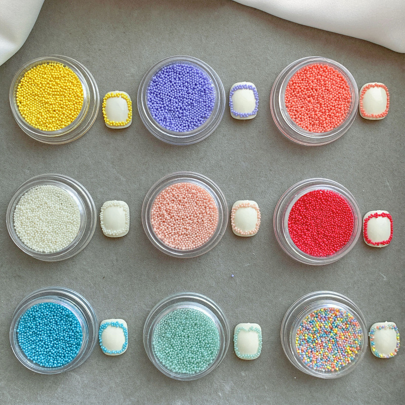 DIY Pastel Pink White Resin Pearl Decor, Dopamine Color Caviar Nail Beads for Elegant Nail Art, Perfect for Women & Girl