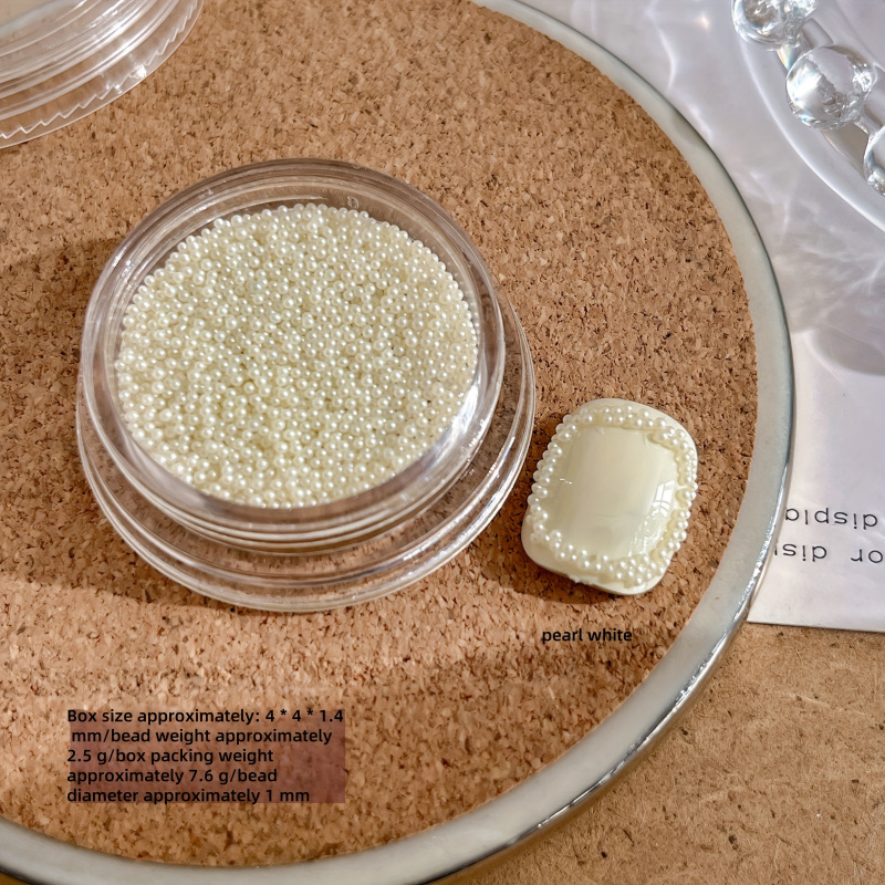 DIY Pastel Pink White Resin Pearl Decor, Dopamine Color Caviar Nail Beads for Elegant Nail Art, Perfect for Women & Girl