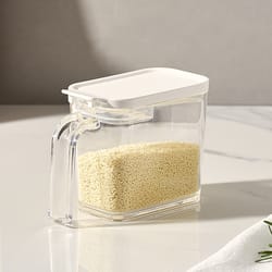 household seasoning box with spoon, moisture-proof msg salt storage bottle, kitchen organizer