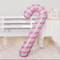 Wind Pink Christmas Party Decoration, Large Pink and White Cane Balloon for Birthday Wedding, Aluminum Film Balloon