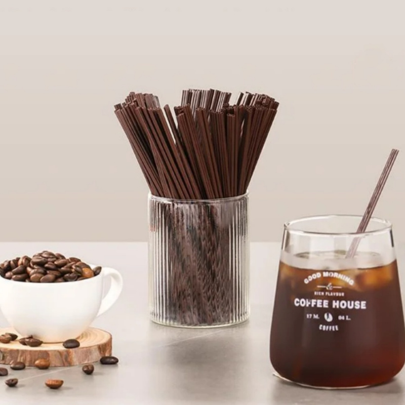 Individually Packaged Wooden Coffee Stirring Sticks, Disposable Three-Hole Straws for Hot Drinks, Cold Drinks, Juice