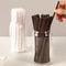 Individually Packaged Wooden Coffee Stirring Sticks, Disposable Three-Hole Straws for Hot Drinks, Cold Drinks, Juice