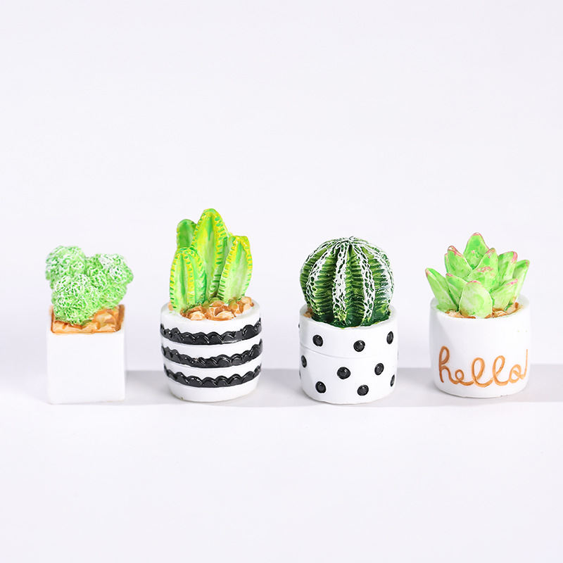 Cute Cactus Plant Potted Plants, Succulent Potted Ornaments, Indoor Desktop Decoration