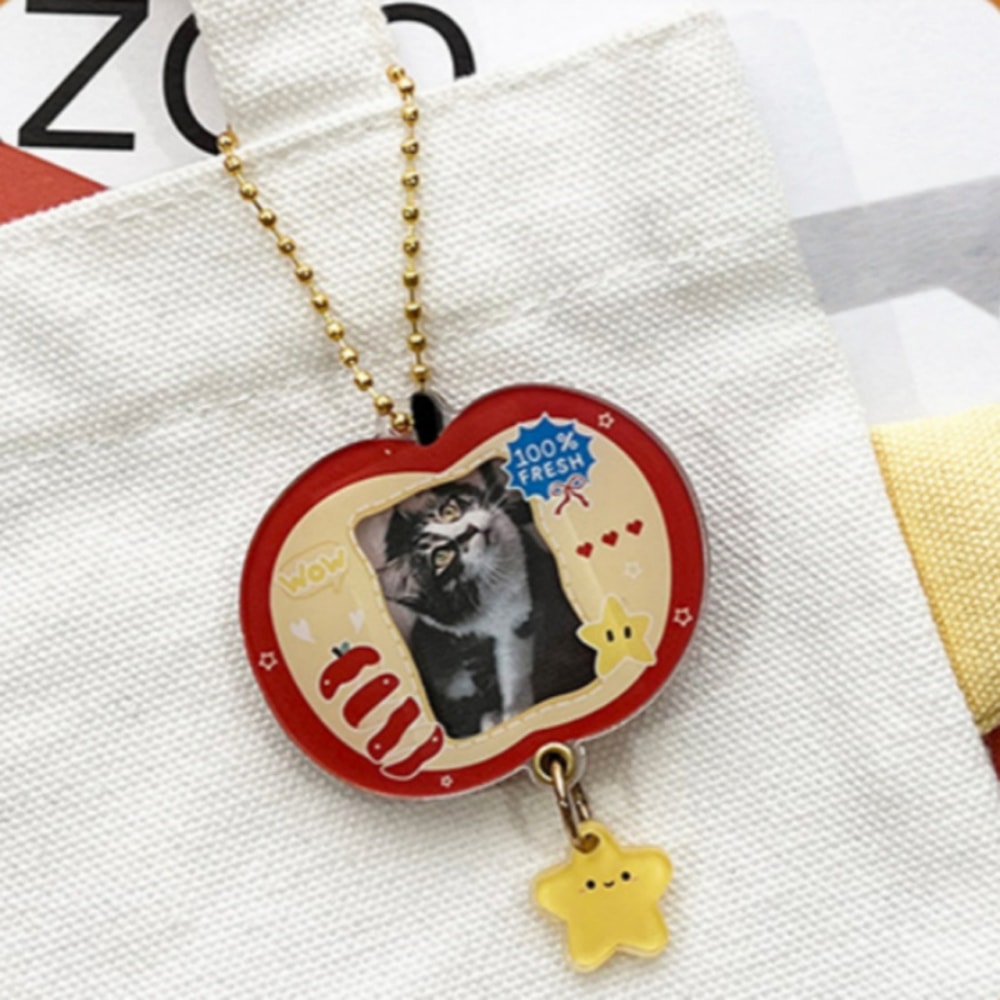 Acrylic Slide Photo Frame Pendant, Photo Storage Frame Card Holder, Bag Decoration Keychain Pendant
