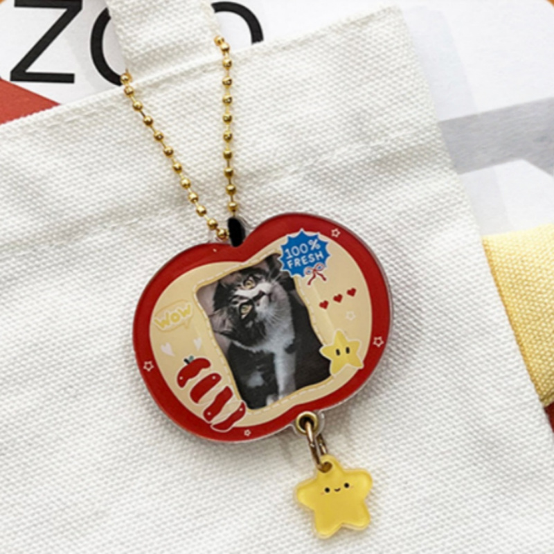 Acrylic Slide Photo Frame Pendant, Photo Storage Frame Card Holder, Bag Decoration Keychain Pendant