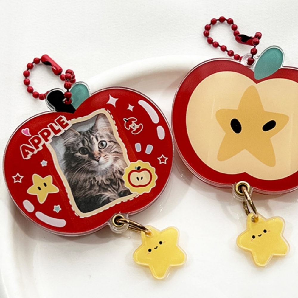 Acrylic Slide Photo Frame Pendant, Photo Storage Frame Card Holder, Bag Decoration Keychain Pendant