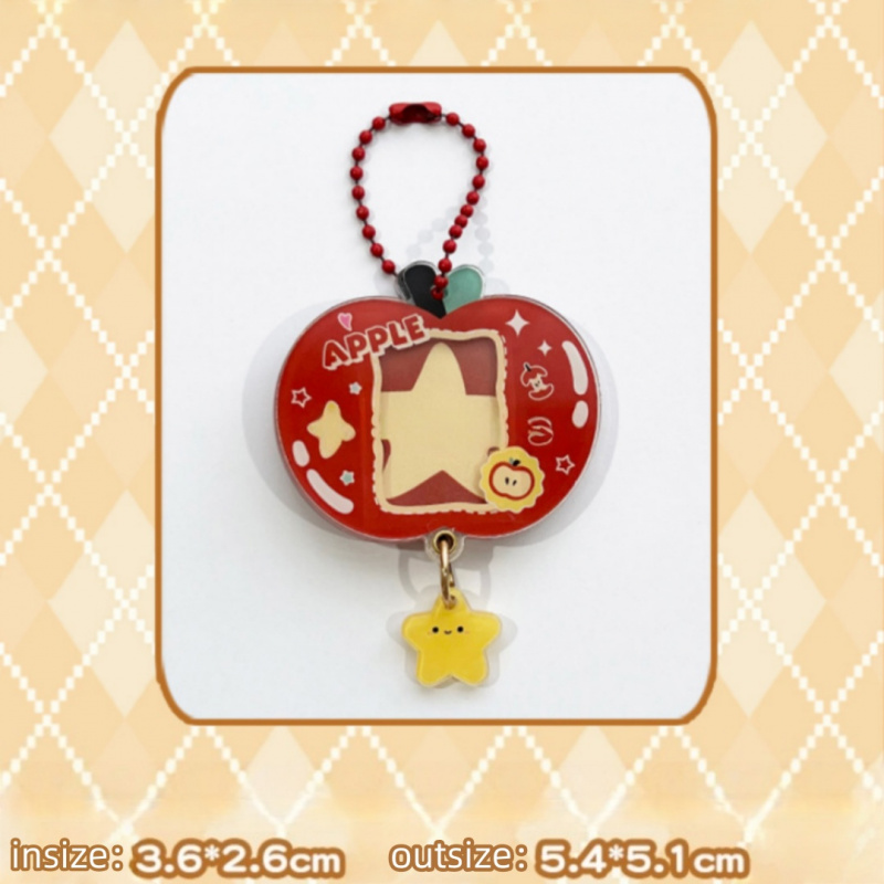 Acrylic Slide Photo Frame Pendant, Photo Storage Frame Card Holder, Bag Decoration Keychain Pendant