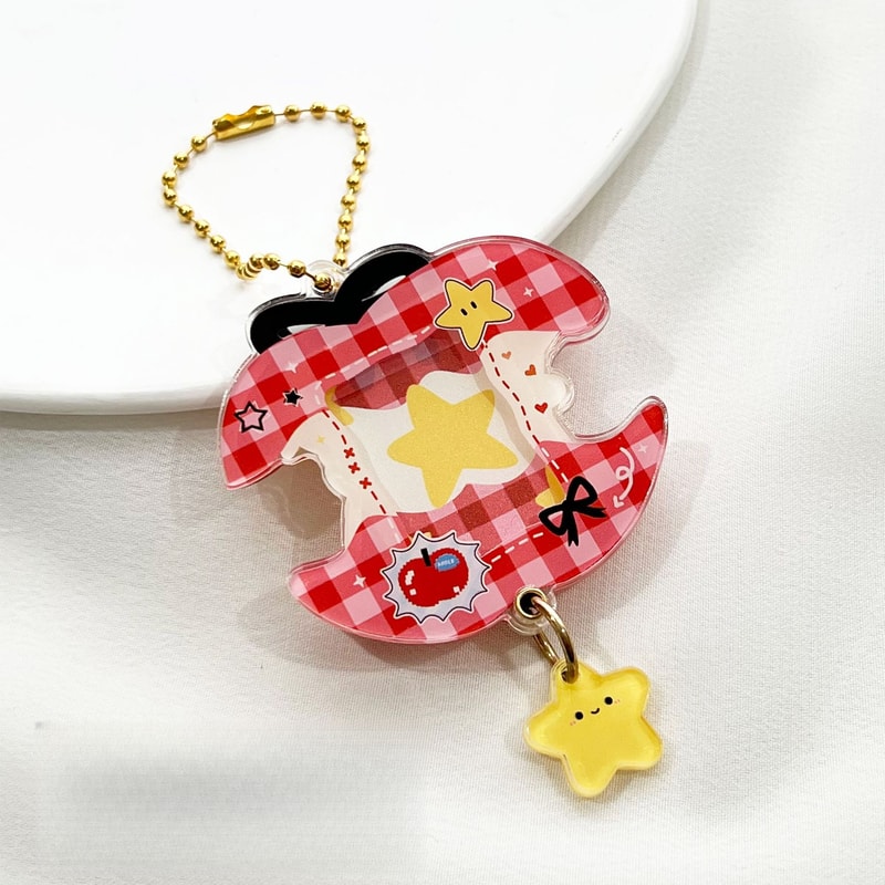 Acrylic Slide Photo Frame Pendant, Photo Storage Frame Card Holder, Bag Decoration Keychain Pendant