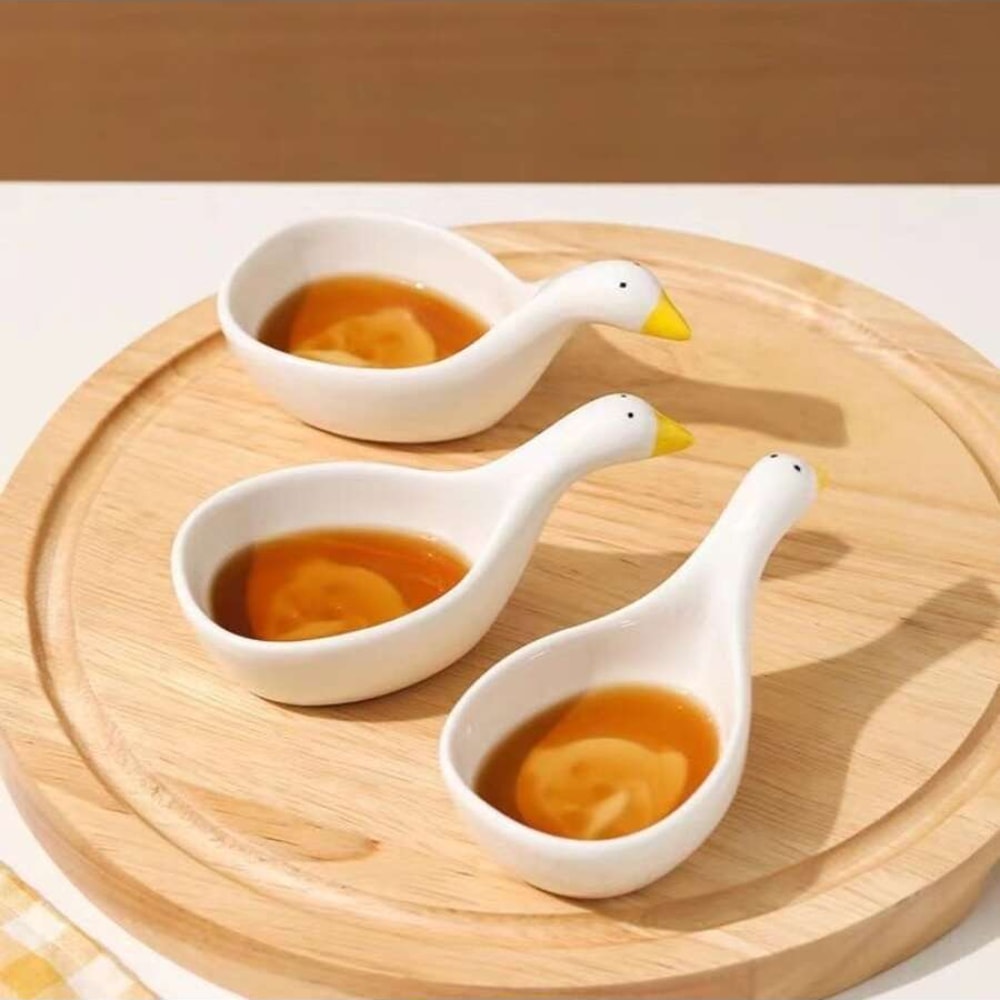 Kitchen Sauce Plate, Swan Shaped Seasoning Plate for Hot Pot, Salad