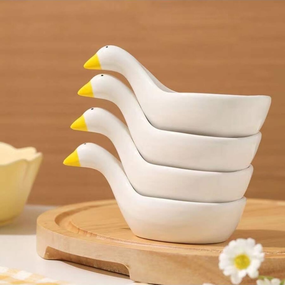 Kitchen Sauce Plate, Swan Shaped Seasoning Plate for Hot Pot, Salad