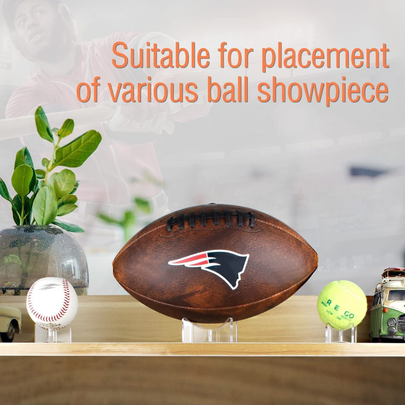 Ball Display Stand, Transparent Acrylic Stand for Basketball, Rugby, Football, Volleyball, and Other Balls