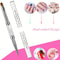 Stainless Steel Gel Brush for Builder, Rhinestone Handle Nail Brush, Nail Art & Color Mixing
