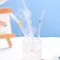 Colorful Bear Glass Straws, High Low Temperature Resistant Bent Design, Household Set with Cleaning Brushes, Perfect