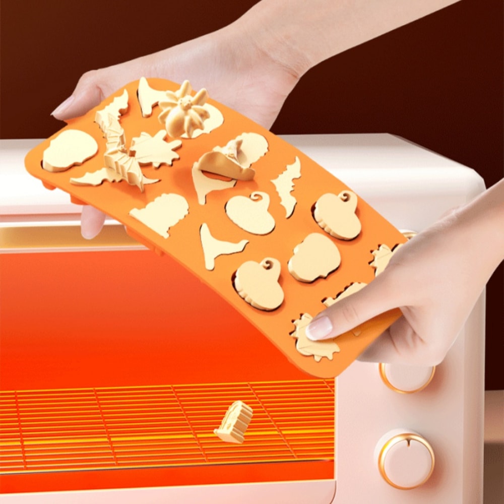 Pumpkin Skull Spider Bat Silicone Chocolate Mold for Cake Candy Cookie Ice Cube Jelly Molds