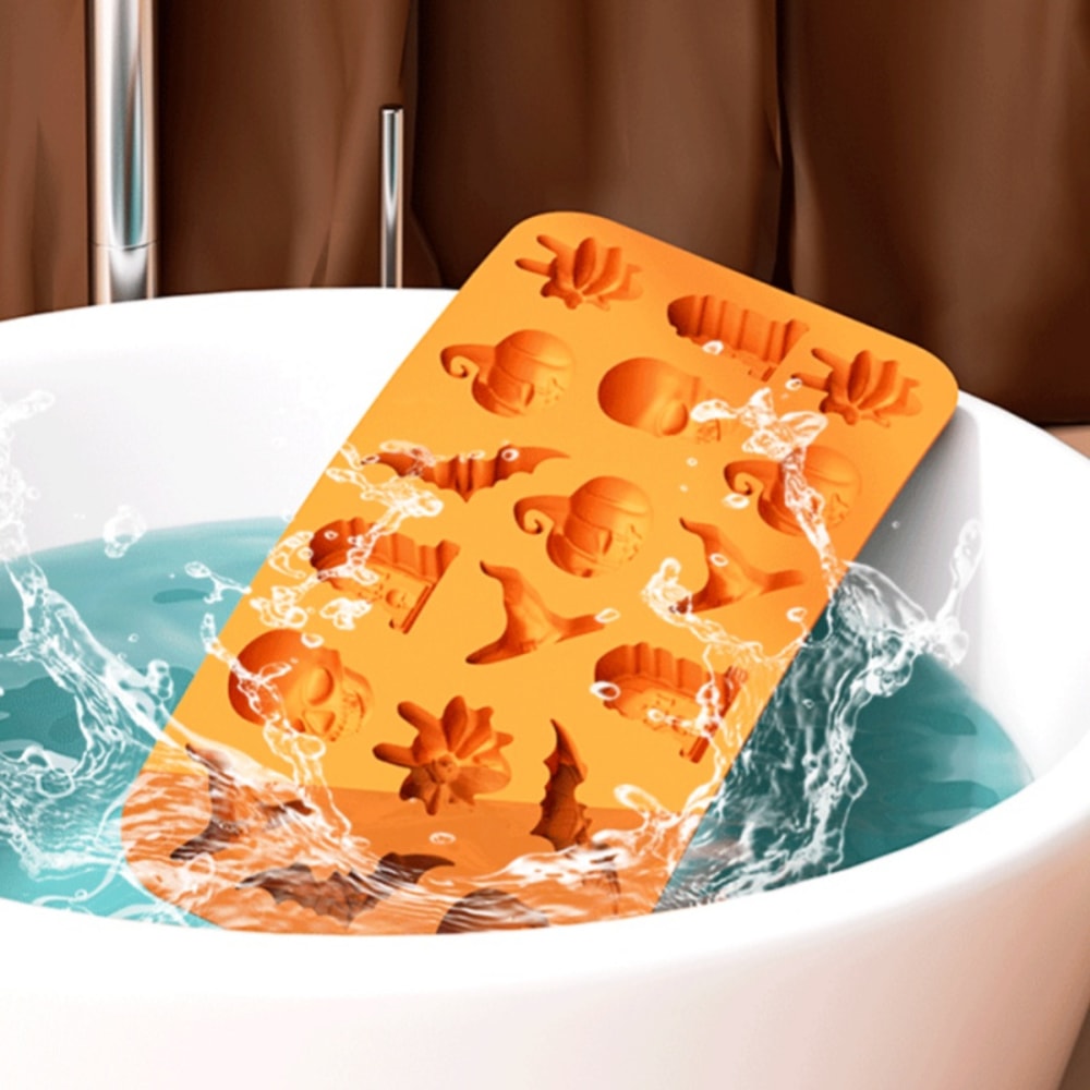 Pumpkin Skull Spider Bat Silicone Chocolate Mold for Cake Candy Cookie Ice Cube Jelly Molds