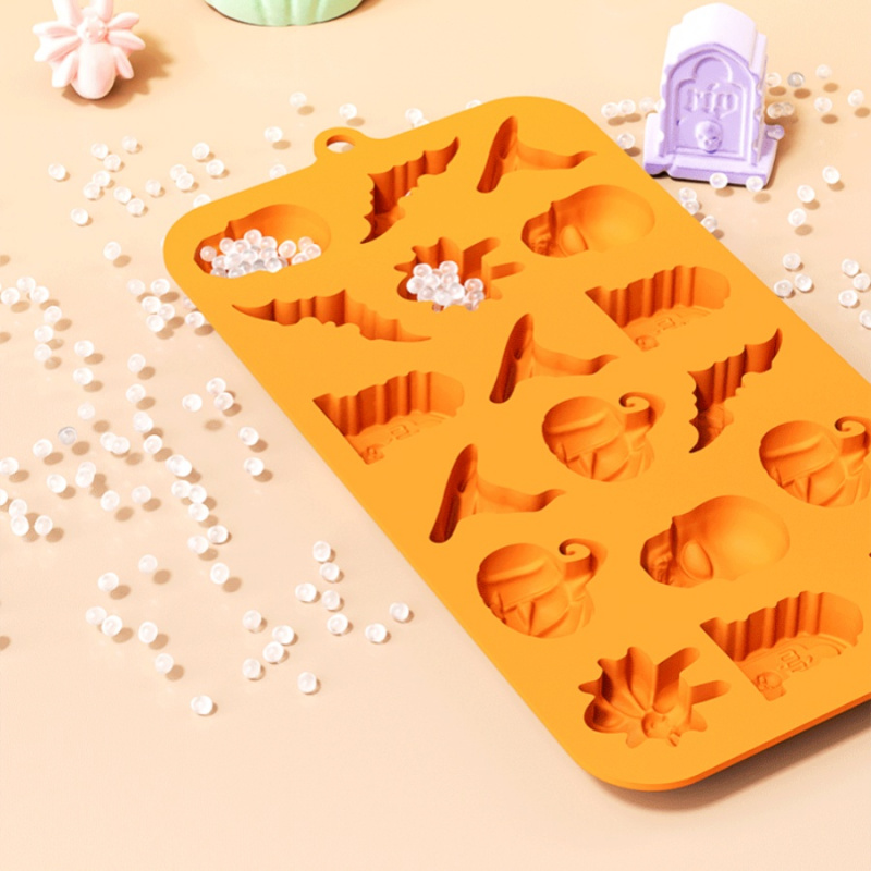 Pumpkin Skull Spider Bat Silicone Chocolate Mold for Cake Candy Cookie Ice Cube Jelly Molds