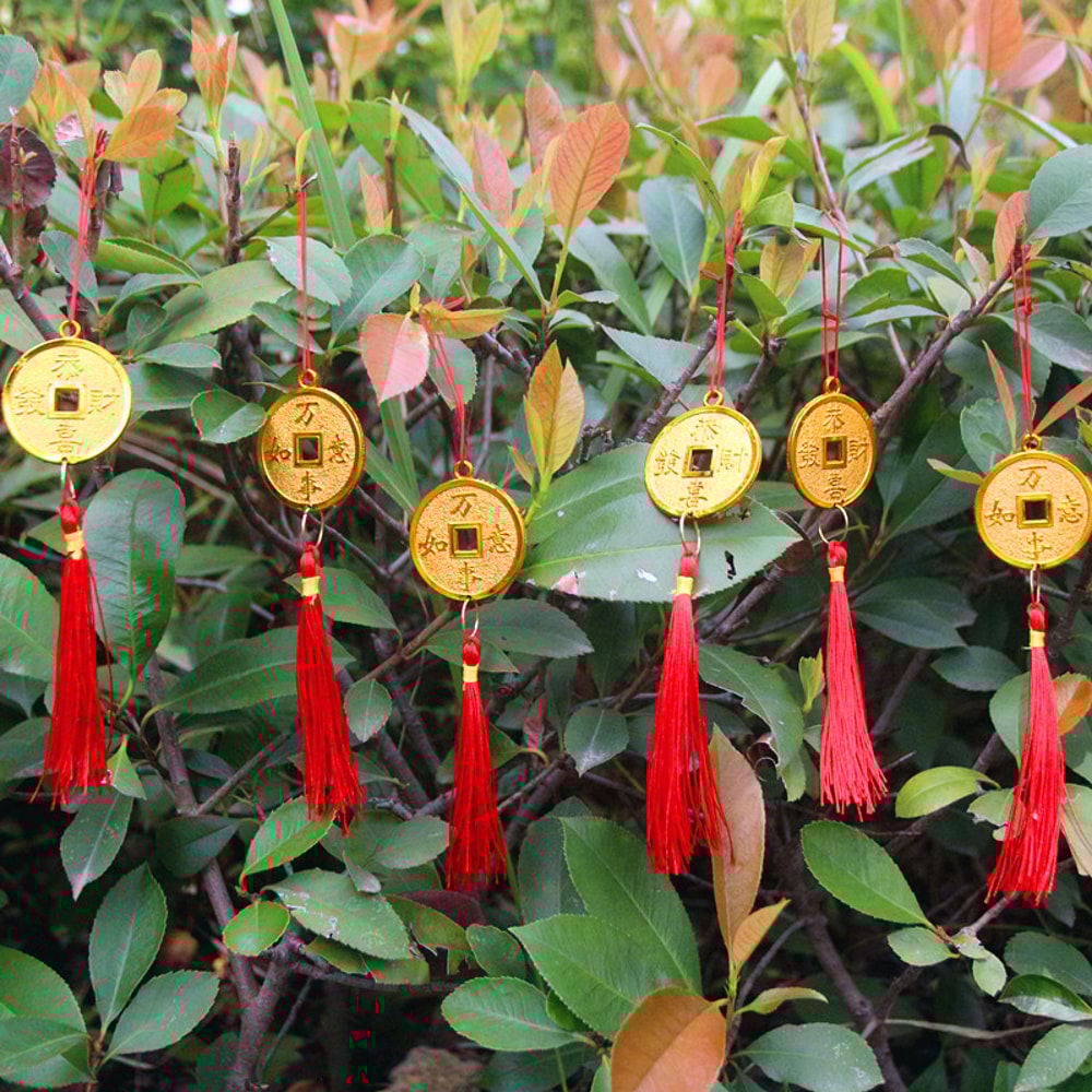 New Year Chinese Knot Small Pendant, Spring Festival Flower Bonsai Tree Hanging Decor for Home, Mall, and Company