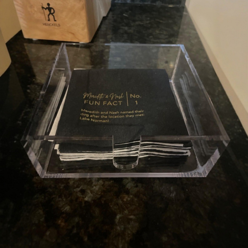 Transparent Square Acrylic Napkin Holder Tissue Box for Dining, Home, Restaurant Tabletop Storage Decor