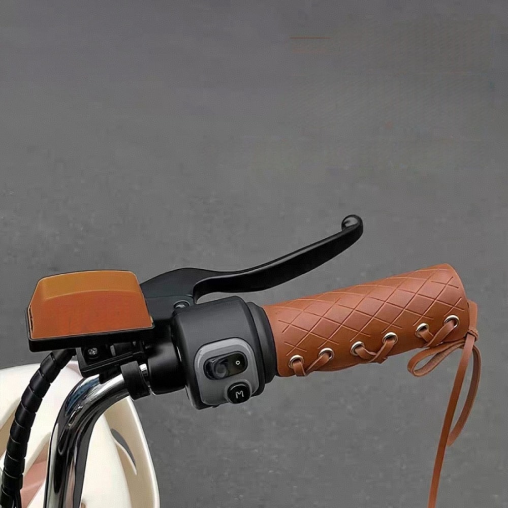 Retro Leather Handlebar Cover, Universal Motorcycle, Bicycle Brown Rope Decoration, Non-slip
