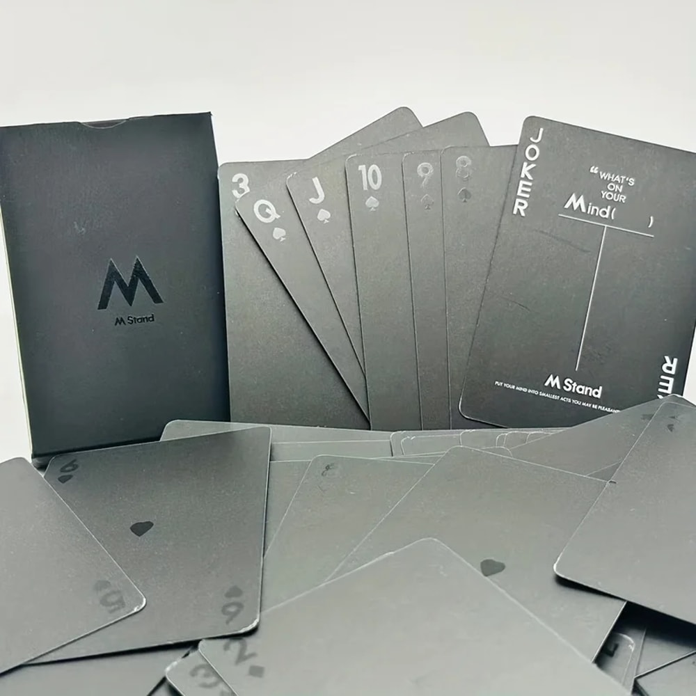 Minimalist Black Playing Cards, Wind Party Board Game for Holiday Fun