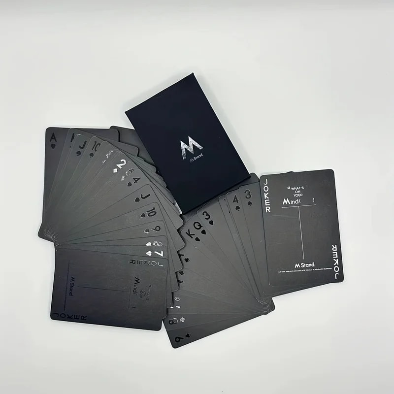 Minimalist Black Playing Cards, Wind Party Board Game for Holiday Fun
