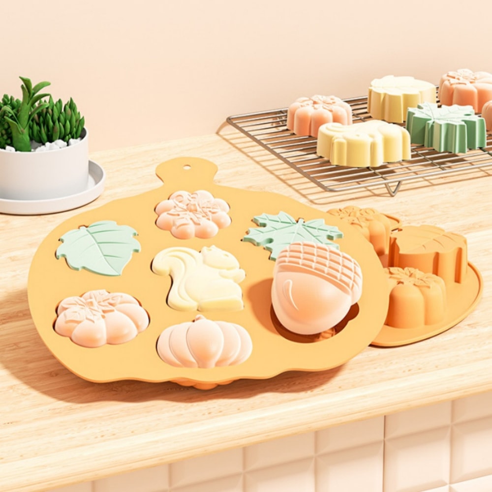 Pumpkin Maple Leaf Turkey Silicone Thanksgiving Chocolate Mold, Cake Cookie Ice Cube Mold for Harvest Festival