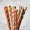 Disposable Halloween Mixed Paper Straws, Party Table Decoration for Juice and Cocktail Beverage Straws